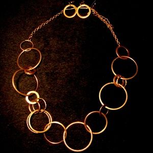 Bronze Rings Necklace